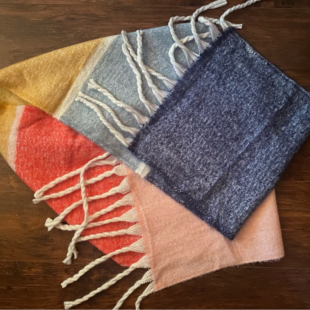 Old Navy Oversized Multicolor Fringe Scarf